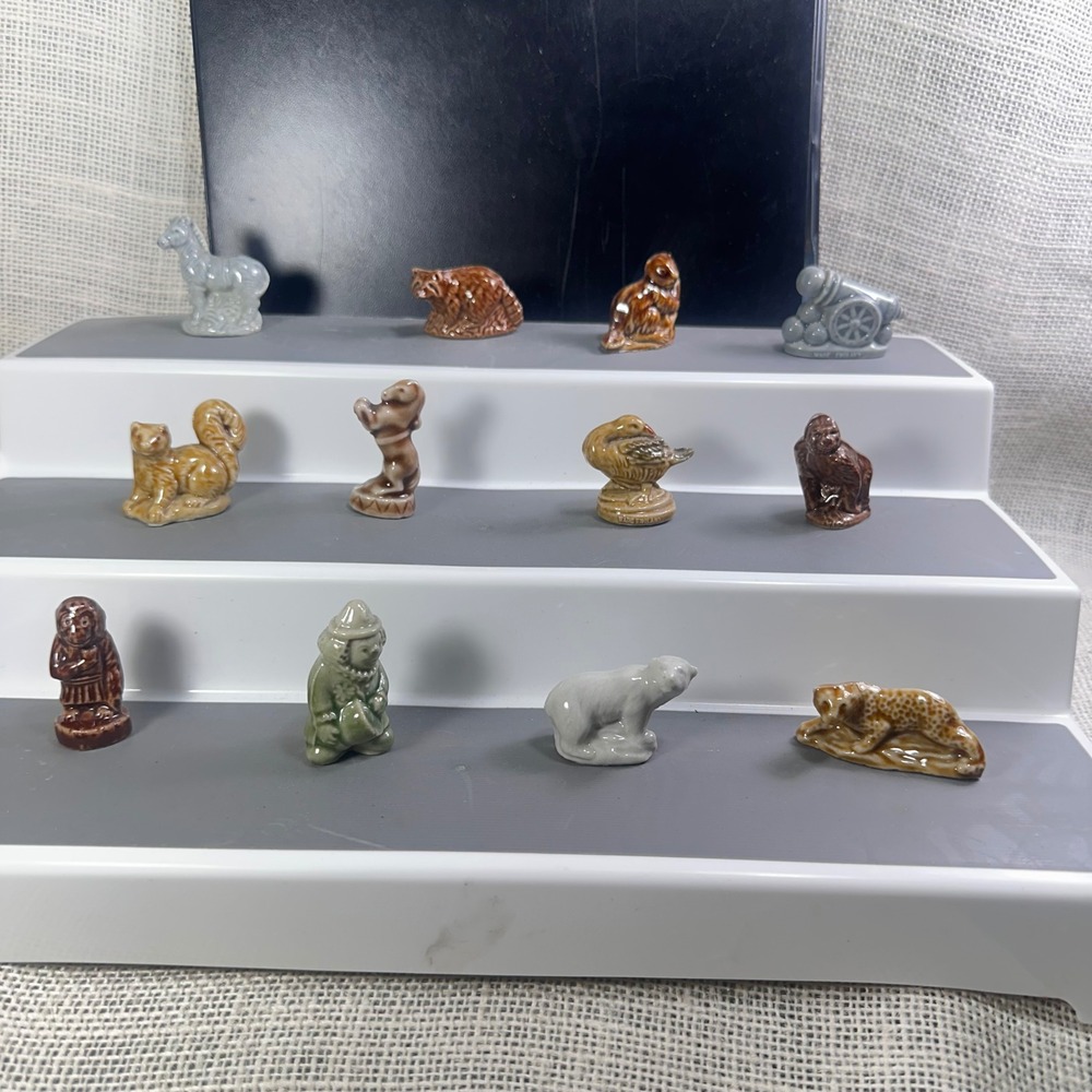 Wade Whimsies Red Rose Tea Figurines Mixed Lot 12 Cannon Clown Polar Bear Englan